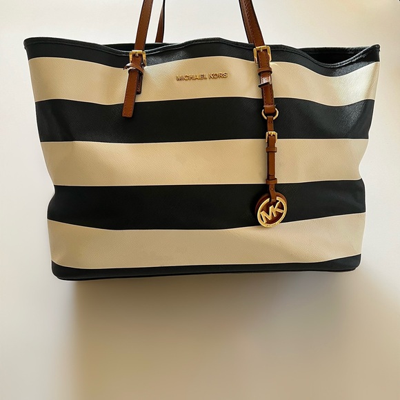 MICHAEL Michael Kors Handbags - MICHAEL Michael Kors Jet Set Travel Stripe Tote Bag